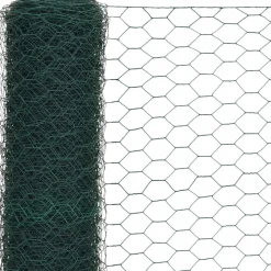 Kanaverkko teräs PVC pinnoitteella silmäkoko 36mm 25x1.2m vihreä