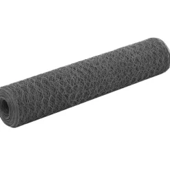 Kanaverkko teräs PVC pinnoitteella silmäkoko 36mm 25x0.75m harmaa