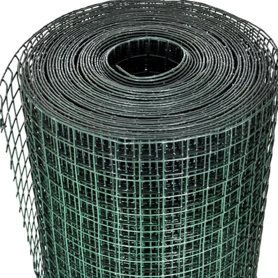 Kanaverkko 16x16mm galvanoitu PVC pinnoitteella 25x1m vihreä