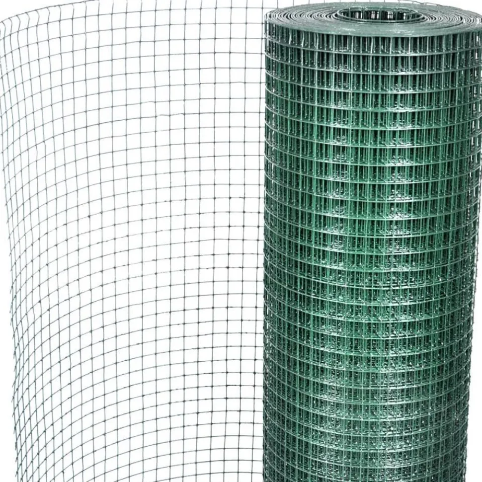 Kanaverkko 12x12mm galvanoitu PVC pinnoitteella 25x1m vihreä