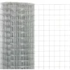Kanaverkko 25x25mm galvanoitu teräs 10x0.5m hopea