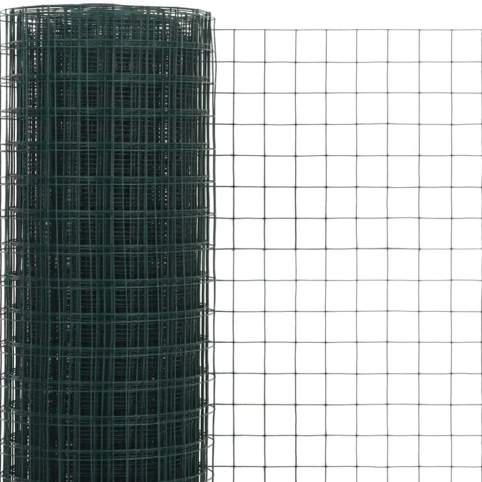 Kanaverkko 19x19mm galvanoitu teräs 10x1.5m vihreä