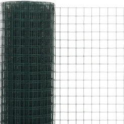 Kanaverkko 19x19mm galvanoitu teräs 10x0.5m vihreä