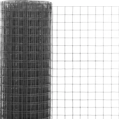 Kanaverkko 19x19mm galvanoitu teräs 10x0.5m harmaa