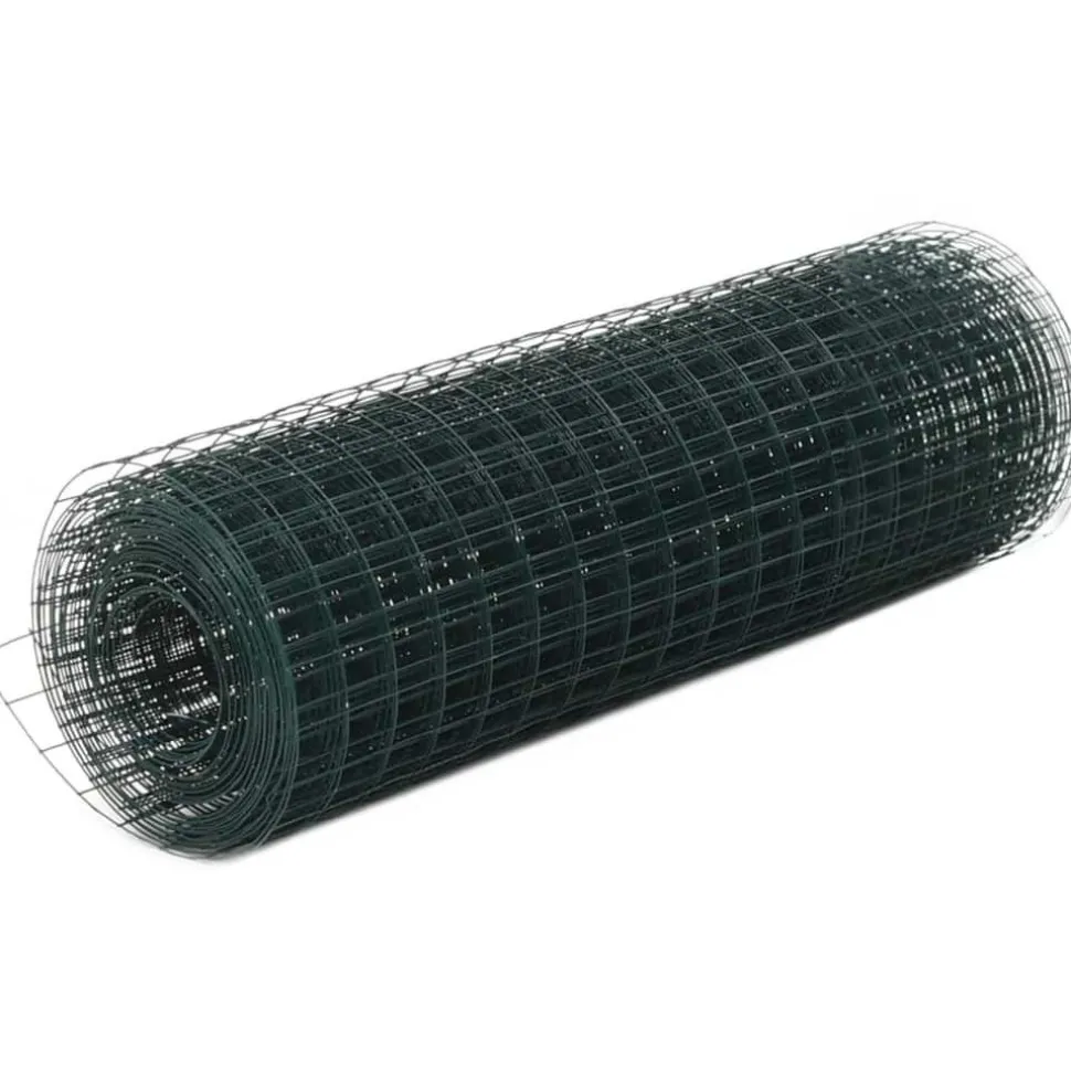 Kanaverkko 25x25mm galvanoitu teräs 10x0.5m vihreä