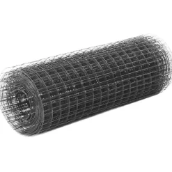 Kanaverkko 19x19mm galvanoitu teräs 25x0.5m harmaa
