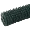 Kanaverkko 12x12mm galvanoitu teräs 10x0.5m vihreä