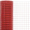 Kanaverkko 16x16mm teräs PVC pinnoitteella 25x1m punainen