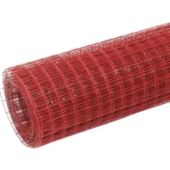 Kanaverkko 12x12mm teräs PVC pinnoitteella 25x1m punainen