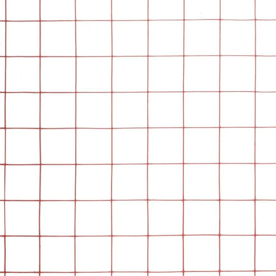 Kanaverkko 19x19mm teräs PVC pinnoitteella 10x1m punainen