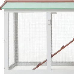 Kaninkoppi, 145x45x85cm, ruskea/valkoinen