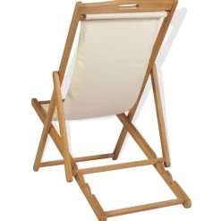 Kansituoli tiikki 56x105x96 cm kerma