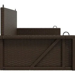 Keinupenkki musta polyrottinki 119x56x48 cm (65625)