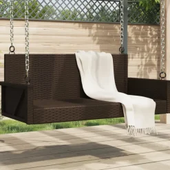 Keinupenkki musta polyrottinki 119x56x48 cm (65625)