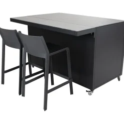 Kesäkeittiön baaritasolevy Brafab Fornax, 139x30cm, musta
