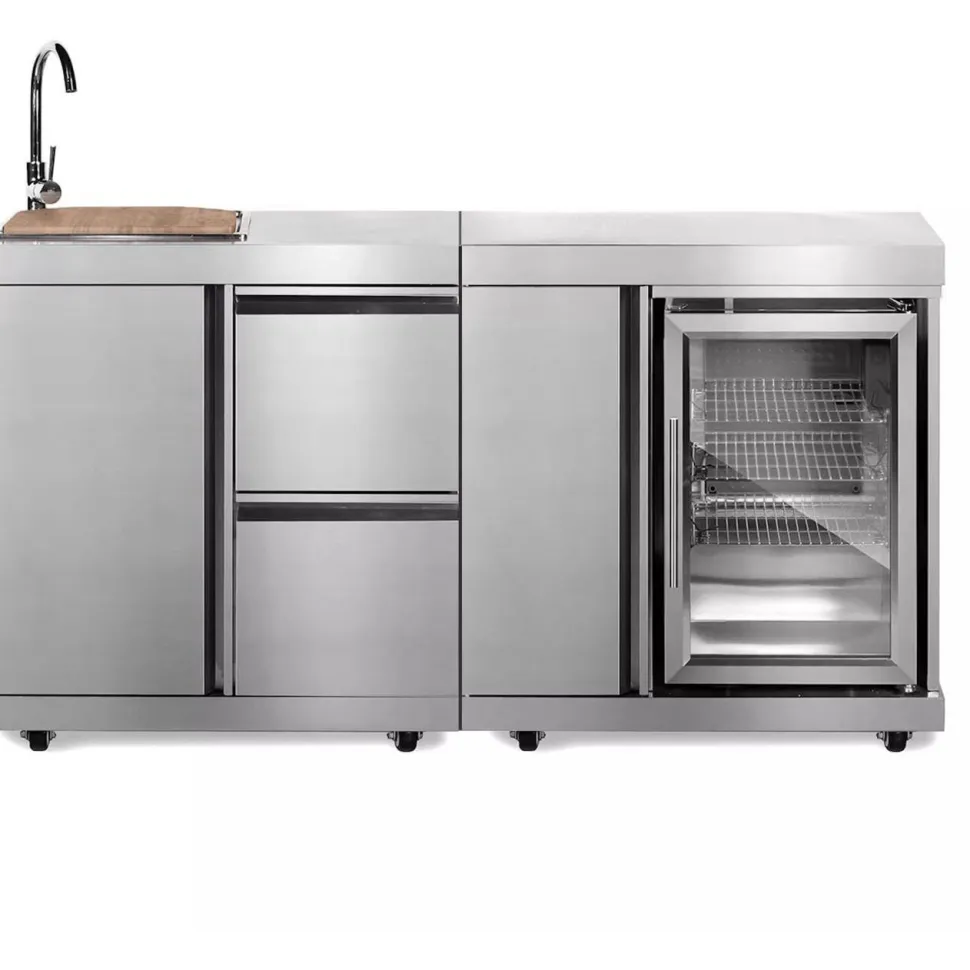 Kesäkeittiön jääkaappi- ja allasmoduuli Myoutdoorkitchen 63 l,