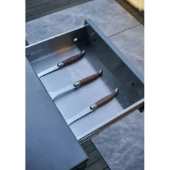 Kesäkeittiön jääkaappimoduuli Myoutdoorkitchen Nordic l,ine Black, musta 63 l,