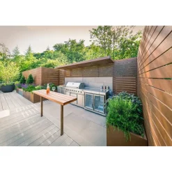 Kesäkeittiön kaksiosainen jääkaappimoduuli Myoutdoorkitchen Classic l,ine Stainless 126 l,
