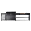 Kesäkeittiön perusmoduuli ovella Myoutdoorkitchen 120 cm 2 moduulia musta