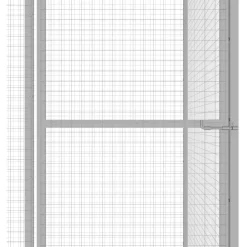 Kissahäkki 6x1,5x1,5 m galvanoitu teräs