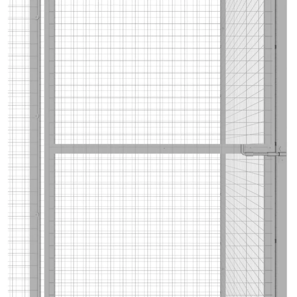 Kissahäkki 6x1,5x1,5 m galvanoitu teräs
