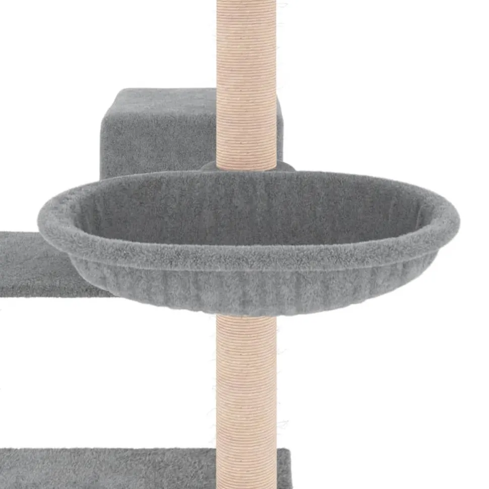 Kissan kiipeilypuu sisal- raapimispylväillä vaaleanharm 82,5 cm (72386)