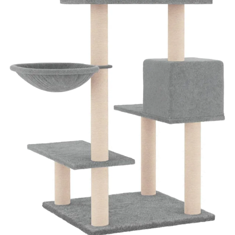 Kissan kiipeilypuu sisal- raapimispylväillä vaaleanharm 82,5 cm (72386)