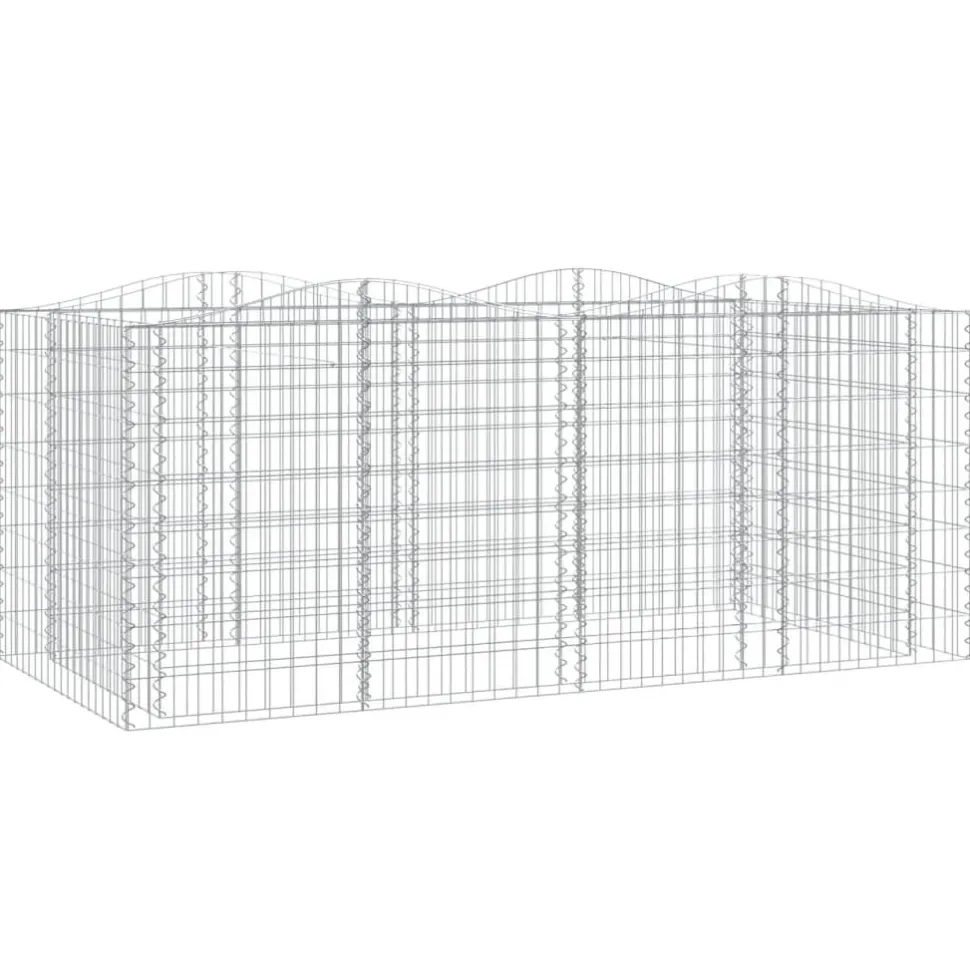 Kivikori/kukkalaatikko 200x50x100 cm galvanoitu rauta