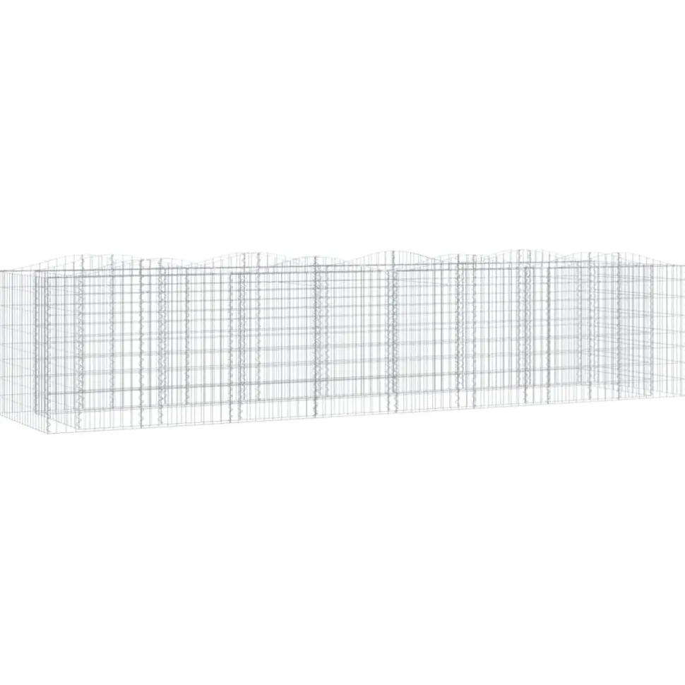 Kivikori/kukkalaatikko 200x50x100 cm galvanoitu rauta