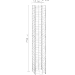 kivikorit 3 kpl Korotetut 30x30x200 cm rauta (51251)