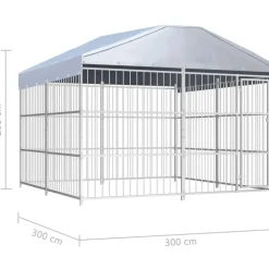 Koiratarha katoksella, 300x300x200cm