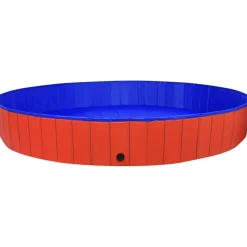 Kokoontaitettava koiran uima-allas punainen 300x40 cm PVC
