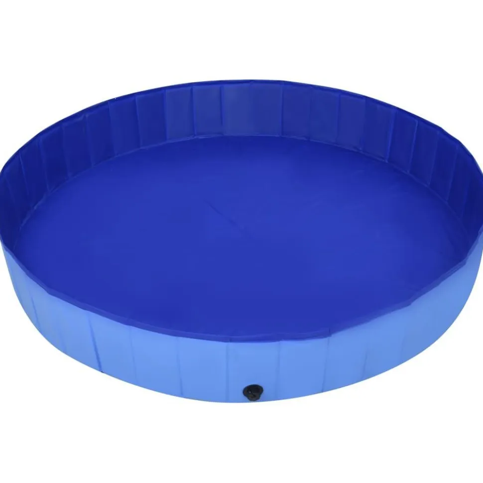 Kokoontaitettava koiran uima-allas sininen 300x40 cm PVC