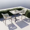 Kokoontaitettava pöytä Linento Garden Moon V2F, 70x50cm, ruskea