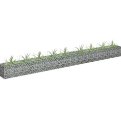 Korotettu kivikori/kukkalaatikko 4, galvanoitu teräs, eri kokoja