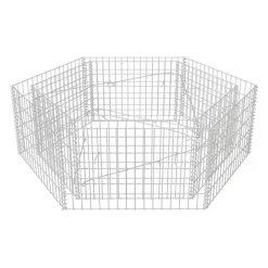 Korotettu kuusikulmainen gabion-/kivikorikehys 1, eri kokoja