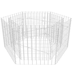 Korotettu kuusikulmainen gabion-/kivikorikehys 1, eri kokoja