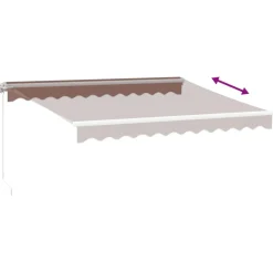 Käsin kelattava markiisi ruskea 300x250 cm (15633)