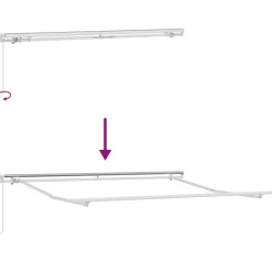 Käsin kelattava markiisi viininpunainen 300x250 cm (15228)