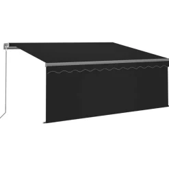 Käsin sisäänkelattava markiisi verhot/LED 3,5x2,5 m kerma