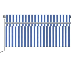 Käsin sisäänkelattava markiisi verhot/LED 3,5x2,5 m kerma