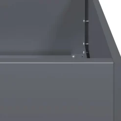 Kukkalaatikko antrasiitti 200x80x40 cm teräs (60754)