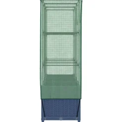 Kukkalaatikko kasvihuonepeitteellä rottinkityyli 120x40x138 cm (15829)