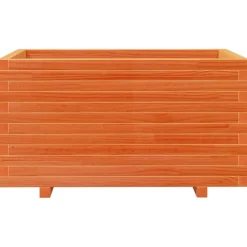 Kukkalaatikko puutarhaan vahanruskea 90x60x49,5 cm täysi mänty (47385)