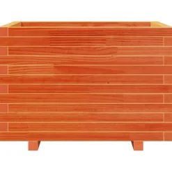 Kukkalaatikko puutarhaan vahanruskea 70x70x49,5 cm täysi mänty (47365)