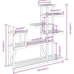 Kukkateline 81x25x75,5 cm, kuusta