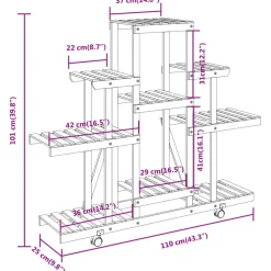 Kukkateline 81x25x75,5 cm, kuusta