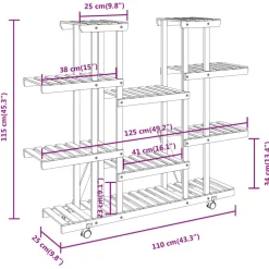 Kukkateline 81x25x75,5 cm, kuusta