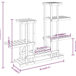 Kukkateline 81x25x75,5 cm, kuusta