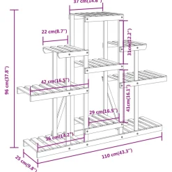 Kukkateline 81x25x75,5 cm, kuusta